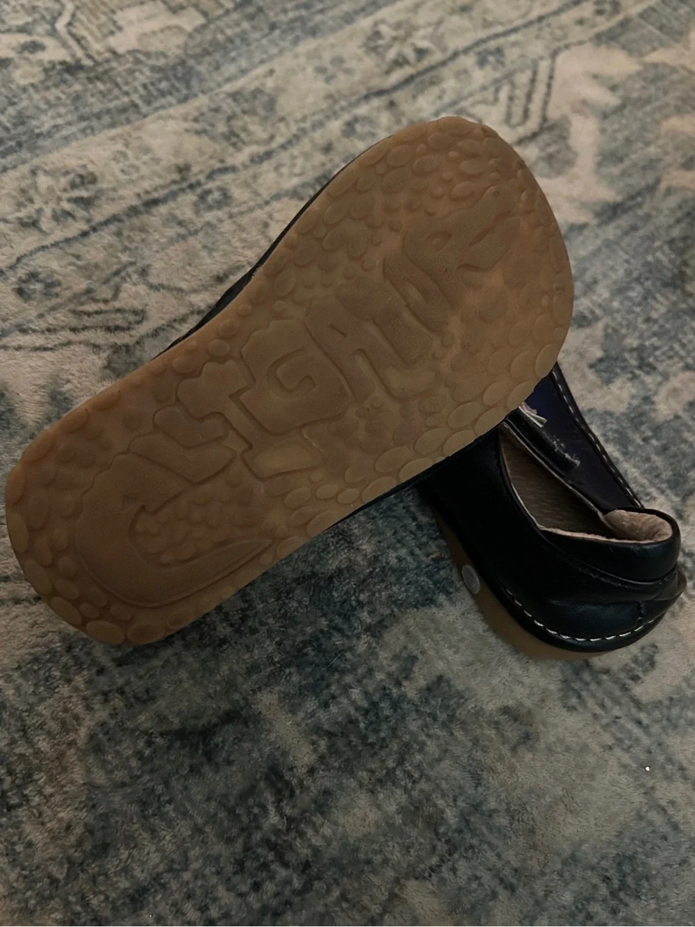 Alligator Black Mary Jane Squeak Shoes